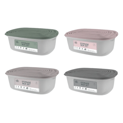 Natural Storage Box Set 7 Pack