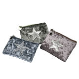 Soft Touch Coin Purse With Zip Detail Stars