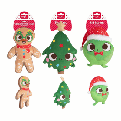 Smart Choice Squeaky Plush Christmas Dog Toy