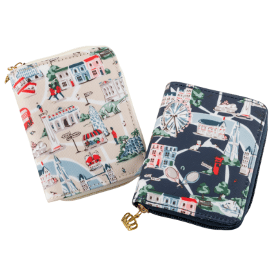 London Design Zip Purse With Zip Charm Detail