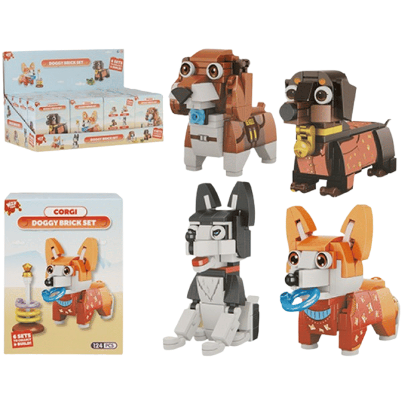 Wizz Toys Doggy Building Brick Set - 4 Assorted