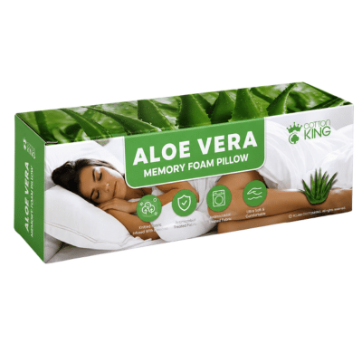 Aloe Vera Boxed Memory Foam Pillow
