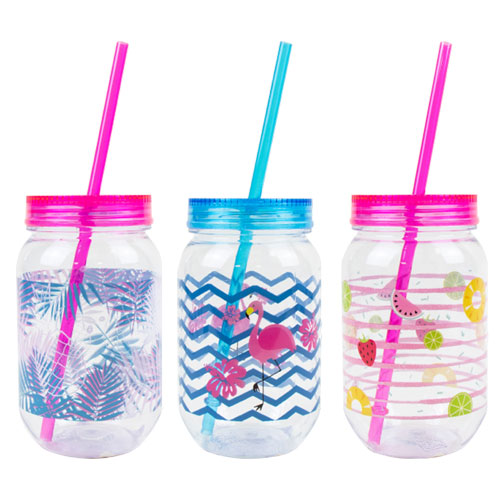 Mason Drinking Jar With Straw | Wholesale Party Accessories | Wholesale ...