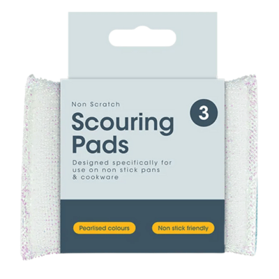 Pearl Non Scratch Scouring Pads 3 Pack