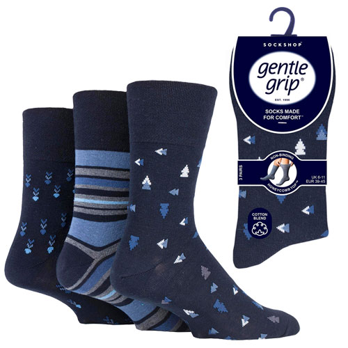 Mens Gentle Grip Socks Dimensional