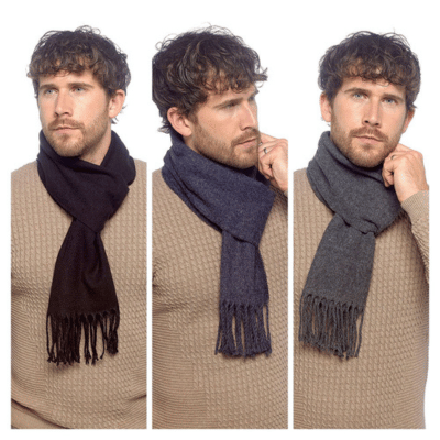 Mens Plain Knitted Scarf