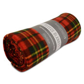 Fleece Blanket Chequered Red Small