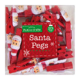 Christmas Santa Wooden Pegs