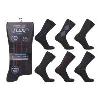 Mens Flexi Top Socks 3 Pack Assorted Designs