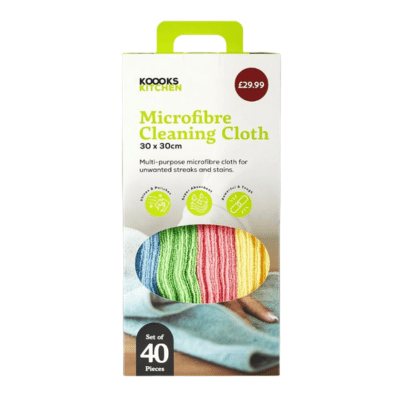 40 Pack Microfibre Cleaning Cloths 30cm x 30cm