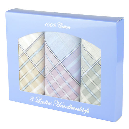 Ladies 3 Pack Handkerchiefs