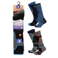 Mens 2 Pack Thermal Ski Socks