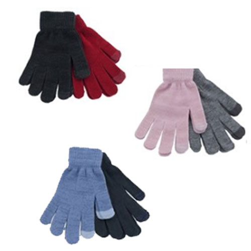 Ladies Touchscreen Gloves Assorted Wholesale Gloves A&K Hosiery