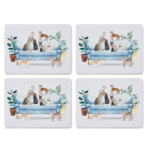 Curious Cats 4 Pack Placemats