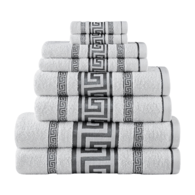Snoozeville Royal Greek Hand Towels White