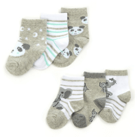 Baby Girls 3 Pack Socks Panda/Elephant Design