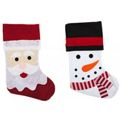 Christmas Santa And Snowman Stockings