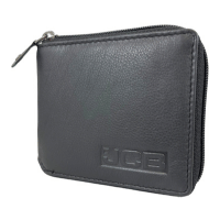 Genuine Leather RFID Secure Card + Coin JCB Zip Wallet