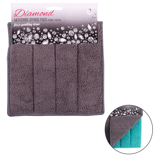 Diamond Microfibre Sponge Pads 2 Pack