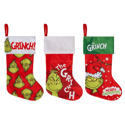 Official Grinch Fleece Stocking 46cm