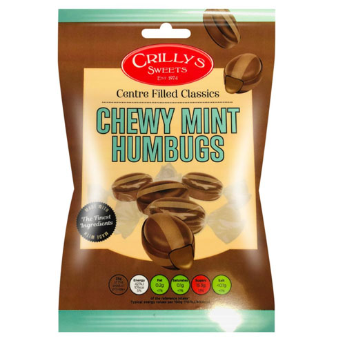 Mint Humbugs Crillys Sweets 130g Bag