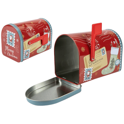 Christmas Tin Post Box 15.5cm