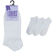 Ladies Trainer Socks Plain White