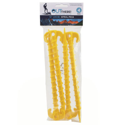 Spiral Plastic Pegs 25cm For Soft Ground - 4 Pack