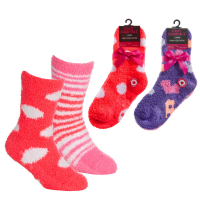 Girls Stripe Cosy Socks 2 Pack