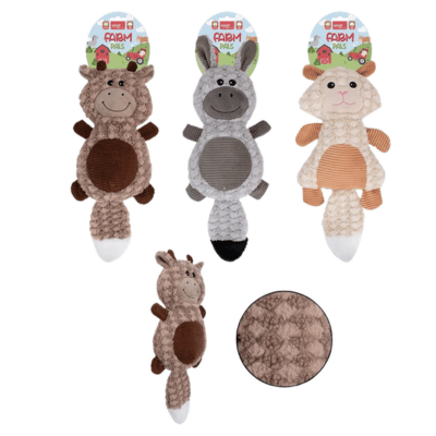 Smart Choice Squeaky Plush/Crinkle Animal Dog Toy
