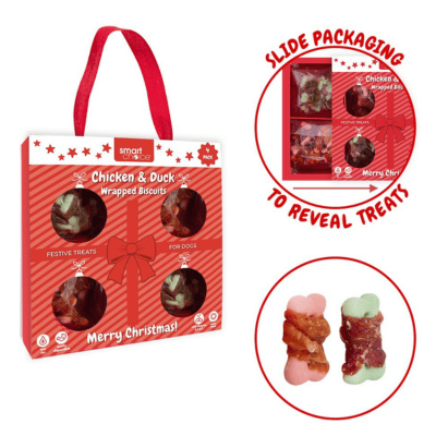 Smart Choice Chicken & Duck Wrapped Christmas Biscuit Dog Treat