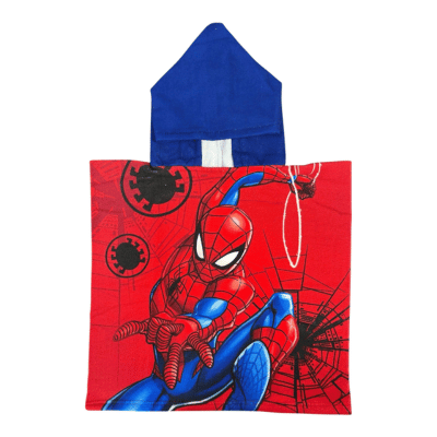 Official Spiderman Kids Hooded Towel Poncho