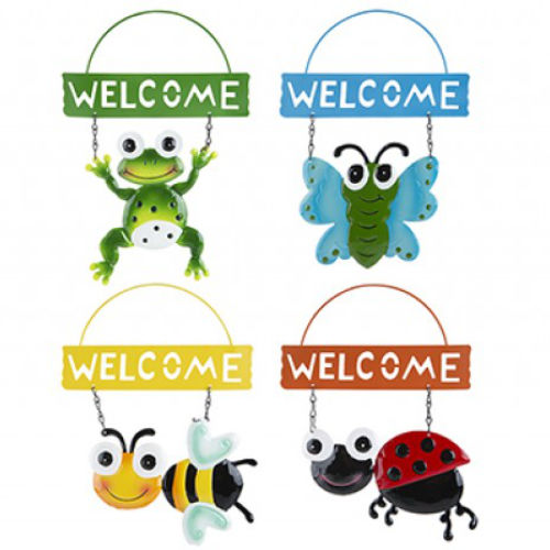 Metal Happy Animal Welcome Signs