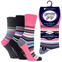 Ladies Gentle Grip Socks Horizon