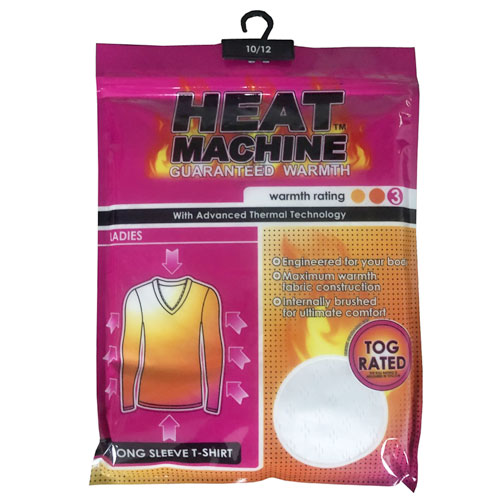 Ladies Long Sleeve Thermal Vest Heat Machine | Wholesale Vests | Ladies ...