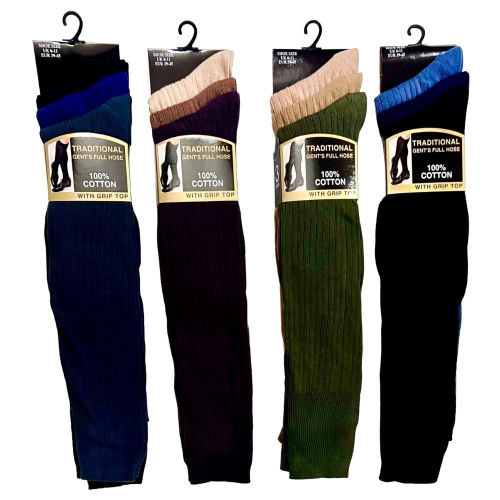 Mens Traditional Long Hose 100% Cotton Socks | Wholesale Mens Socks ...