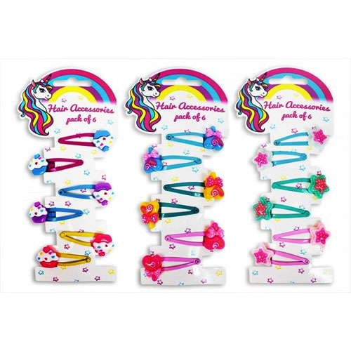 Kids Design Hair Clips 6 Pack | Wholesale Hair Accessories | Wholesale  Fashion Accessories| A&K Hosiery | Cheap Discount Importer