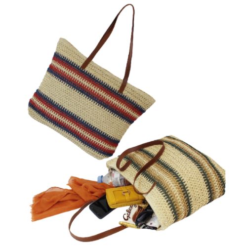 Wholesale French Market Basket with leather straps, Moroccan Straw bag for  your store - Faire