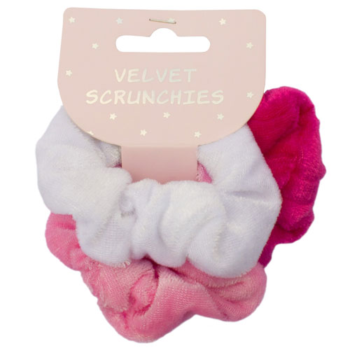 3 Velvet Hair Scrunchies