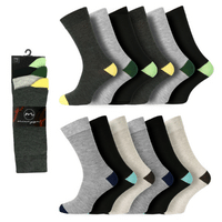 Mens Everyday Socks Coloured Heel