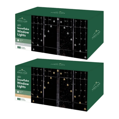 LED Battery Operated Snowflake Window Lights 1.8M