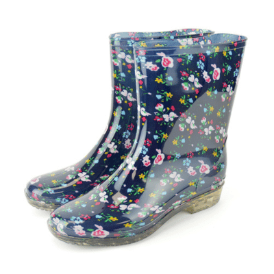 Ladies Ankle Floral Wellington