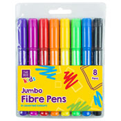 Jumbo Fibre Pens 8 Pack