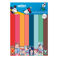 Official Disney Mickey + Minnie Mouse A4 Coloured Card Pack