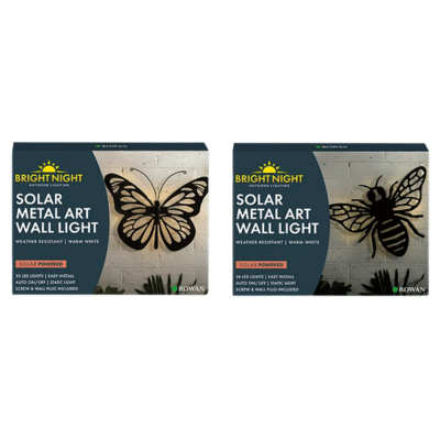 Solar LED Metal Wall Art