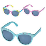 Girls Plastic Cat Eye Rainbow Jewelled Sunglasses