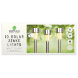 10 Pack Solar Stake Lights Warm White