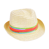 Ladies Trilby Hat With Rainbow Band
