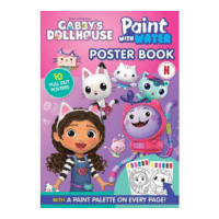 Official Gabbys Dollhouse Paint With Water Poster Book