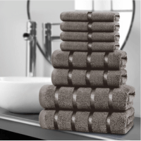 8 Piece Boston Towel Bale Set Dark Grey